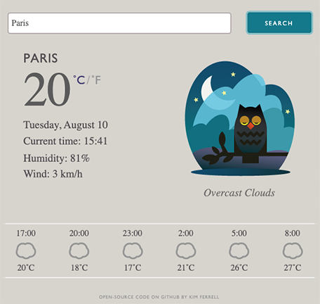 new responsive Weather app